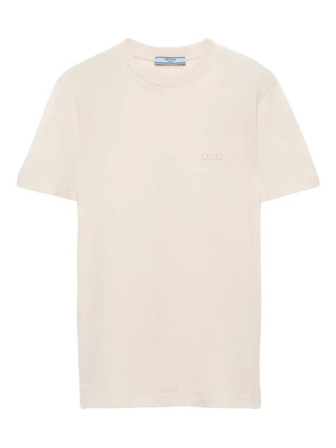 Prada logo-print T-shirt - Neutrals - zdjęcie produktu nr 1