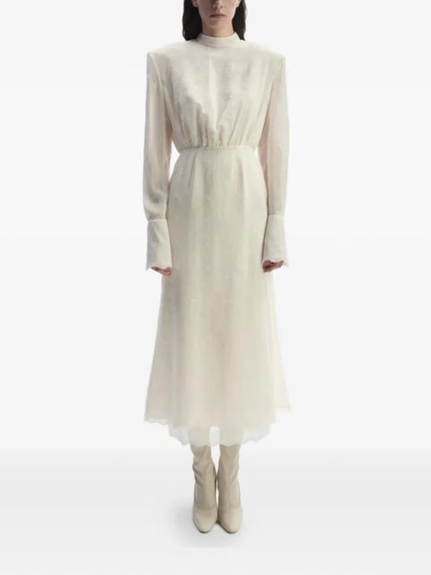 Magda Butrym bow-embroidered lace-trimmed dress - Neutrals - zdjęcie produktu nr 2