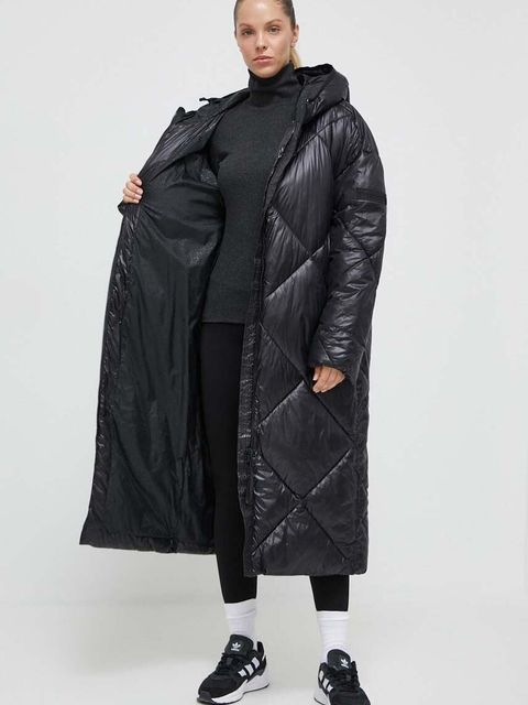 Didriksons kurtka damska kolor czarny zimowa oversize