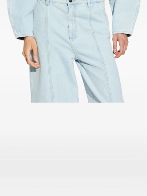 ROTATE BIRGER CHRISTENSEN cropped denim jacket - Blue