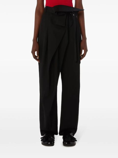 JW Anderson belted draped trousers - Black