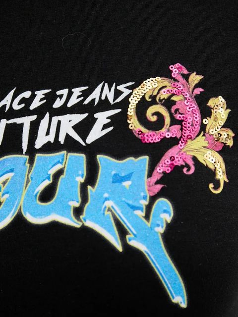 Versace Jeans Couture t-shirt damski kolor czarny 78HAH606 J0035