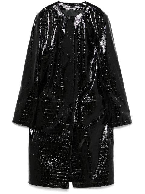 TOTEME crocodile-embossed coat - Black - zdjęcie produktu nr 1
