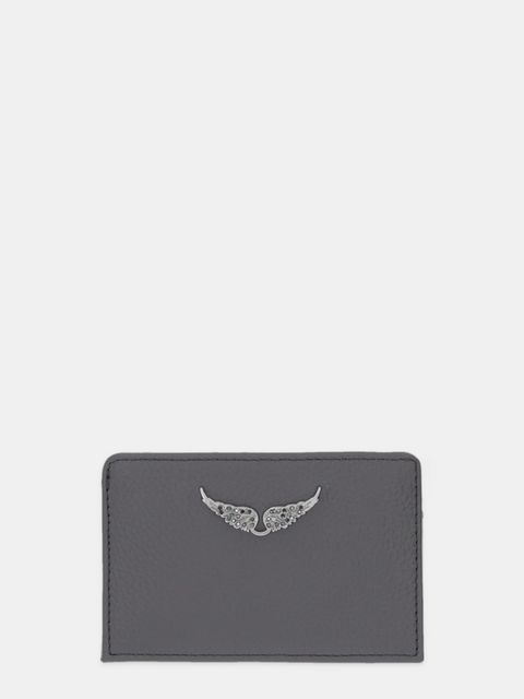 ZADIG&VOLTAIRE etui na karty skórzane kolor szary LWSG00001 - zdjęcie produktu nr 1