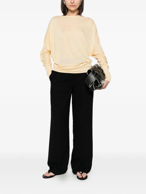 TOTEME boat-neck jersey sweater - Yellow - zdjęcie produktu nr 2