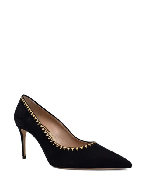 Casadei suede pointed-toe pumps - Black - zdjęcie produktu nr 2