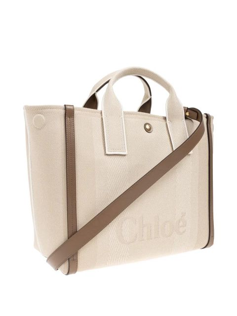 Chloé Carry logo-embroidered tote bag - Neutrals