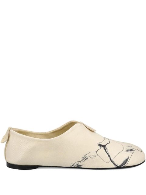 Loro Piana Floaty graphic-print loafers - Neutrals - zdjęcie produktu nr 1