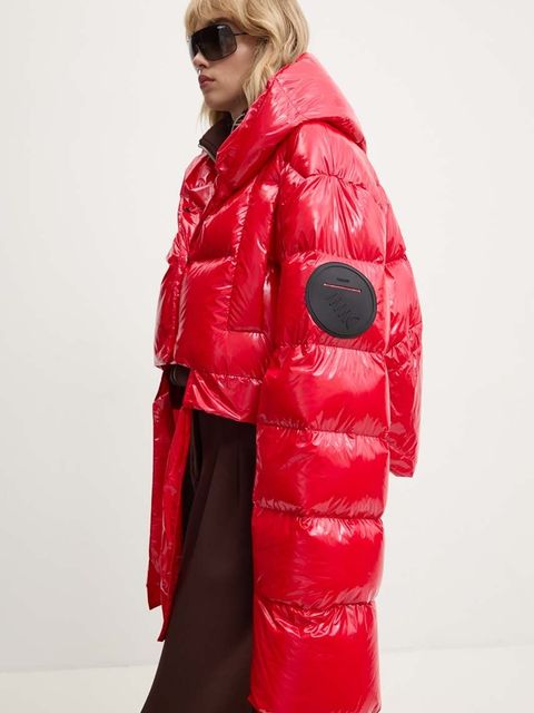 MMC STUDIO kurtka puchowa KAMA damska kolor czerwony zimowa oversize