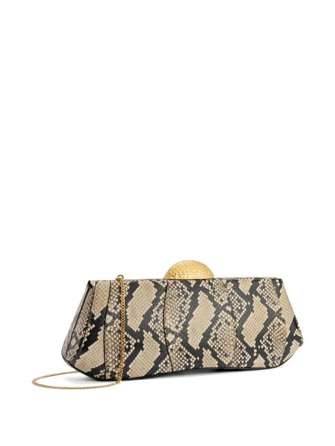 Giuseppe Zanotti Eve closure chain clutch bag - Neutrals