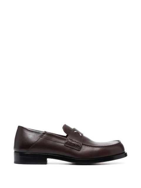 Maison Margiela contrast-stitch leather loafers - Brown