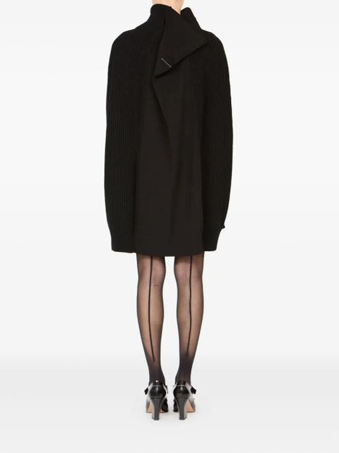 MM6 Maison Margiela zip-front ribbed jacket - Black