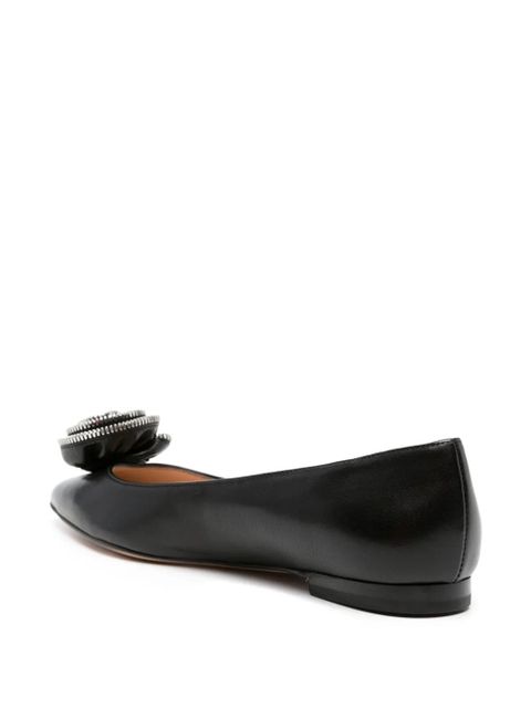 Gianvito Rossi Karina 05 leather ballerina shoes - Black - zdjęcie produktu nr 2