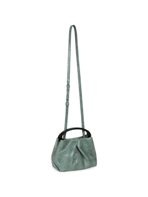 DRIES VAN NOTEN snakeskin-printed tote bag - Green