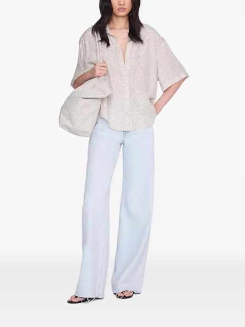 ANINE BING Coco leopard-print shirt - Neutrals - zdjęcie produktu nr 2