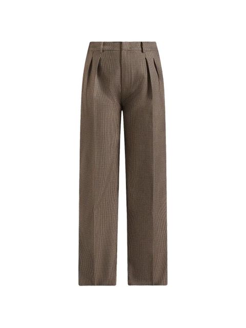 Manière De Voir Julie houndstooth twin pleat pants - Brown - zdjęcie produktu nr 1