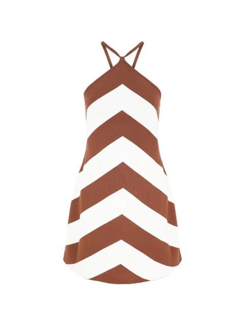 Cult Gaia chevron strap mini dress - Brown - zdjęcie produktu nr 1