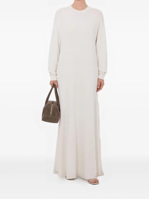 LouLou de Saison Lucy long-sleeve knitted maxi dress - White