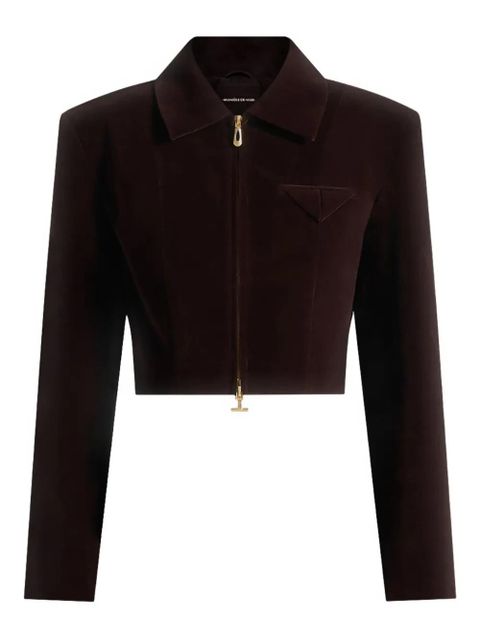 Manière De Voir Adina velvet zip jacket - Brown - zdjęcie produktu nr 1