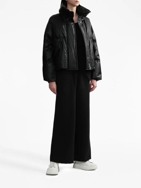 MM6 Maison Margiela numbers-motif padded jacket - Black