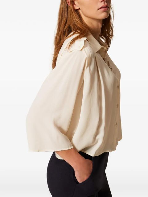 TWINSET crop shirt - Neutrals