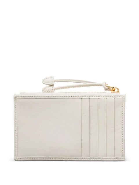 Prada leather card holder with zipper - White - zdjęcie produktu nr 2