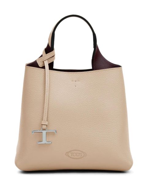 Tod's logo-pendant leather tote bag - Neutrals - zdjęcie produktu nr 1