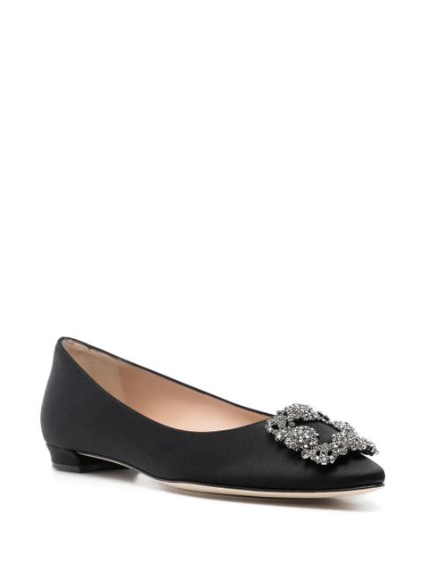 Manolo Blahnik Hangisi flat ballerina shoes - Black - zdjęcie produktu nr 2