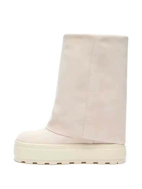 Casadei platform leather boots - Neutrals