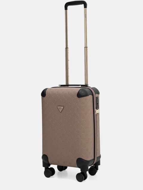 Guess walizka WILDER SMALL kolor beżowy TWDP74 52983