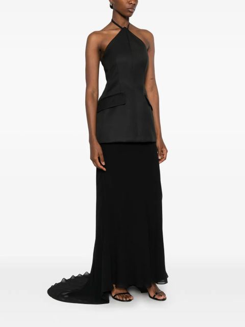 Sportmax Spxpinne halterneck maxi dress - Black