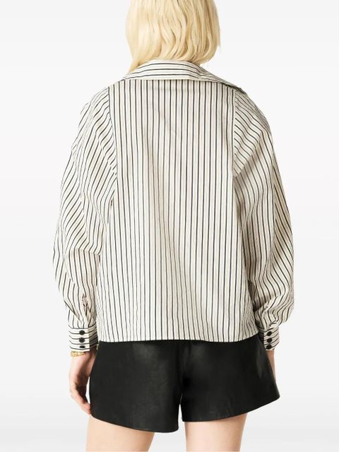 Ba&Sh Felicia striped cotton-blend shirt - Black