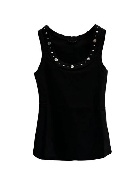 Versace Medusa-plaque studded tank top - Black - zdjęcie produktu nr 1