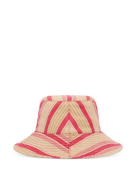 ISABEL MARANT Shaelyn striped bucket hat - Red - zdjęcie produktu nr 2