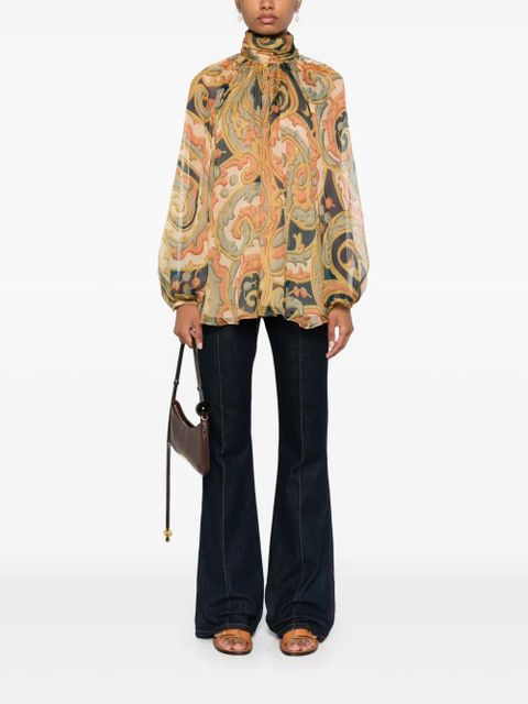 ETRO abstract-pattern print blouse - Neutrals