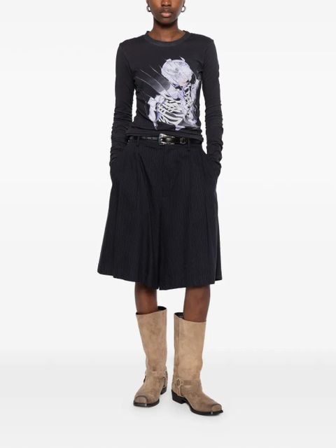 OUR LEGACY Strain Slim print long-sleeve T-shirt - Black - zdjęcie produktu nr 2