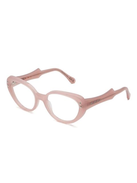 Marni Eyewear Phazar embellished glasses - Pink - zdjęcie produktu nr 2