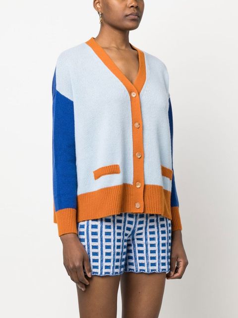 Marni contrasting-trim knit cardigan - Blue - zdjęcie produktu nr 2