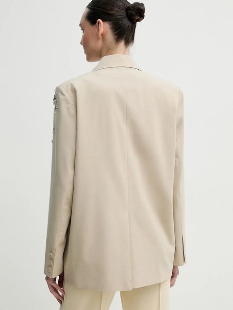 ISABELLE BLANCHE marynarka kolor beżowy jednorzędowa IS25SS-J023-T003