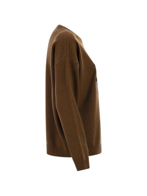 Max Mara monogram embroidered sweater - Brown - zdjęcie produktu nr 2
