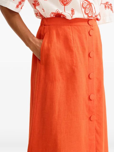 ERES buttoned midi skirt - Orange