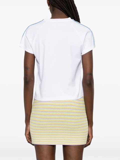 Casablanca shoulder tape T-shirt - White