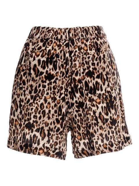 Agua By Agua Bendita Watts Quilt leopard-print shorts - Brown
