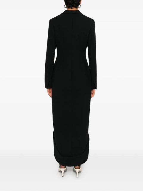 A.W.A.K.E. Mode V-neck asymmetric dress - Black