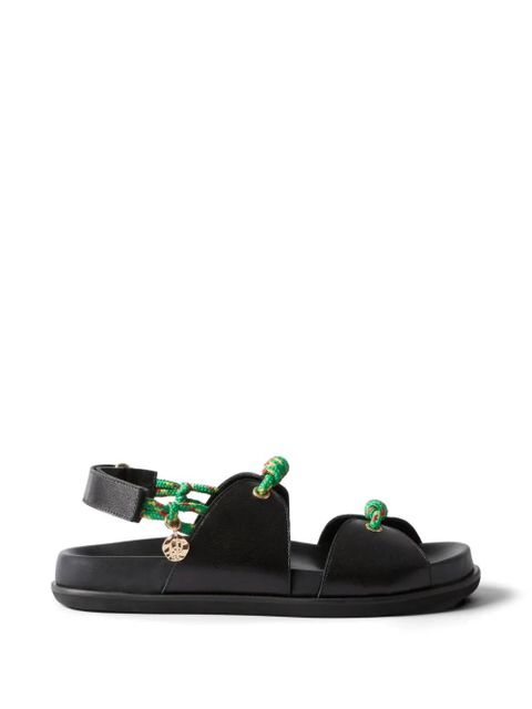Claudie Pierlot cord charm leather sandals - Black - zdjęcie produktu nr 1