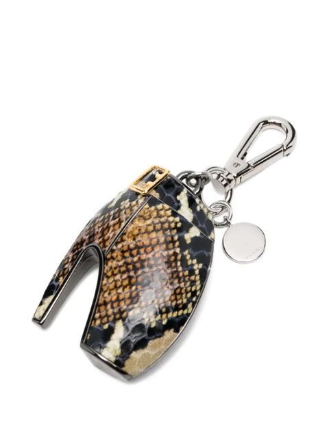 Alexander McQueen armadillo charm keyring - Neutrals