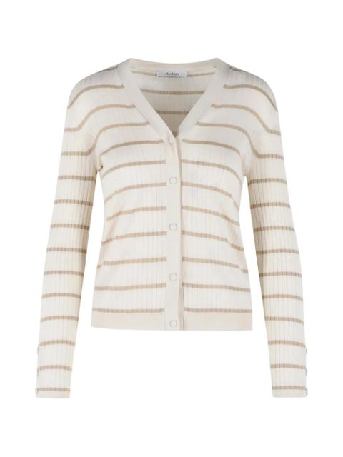 Max Mara Pedale striped V-neck cardigan - Neutrals - zdjęcie produktu nr 1