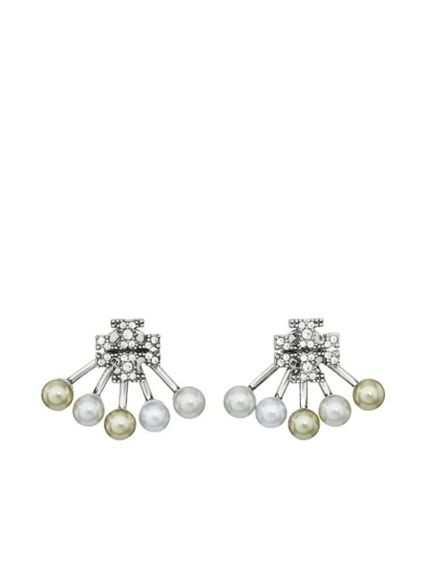 Tory Burch Moondance front-back earrings - Silver