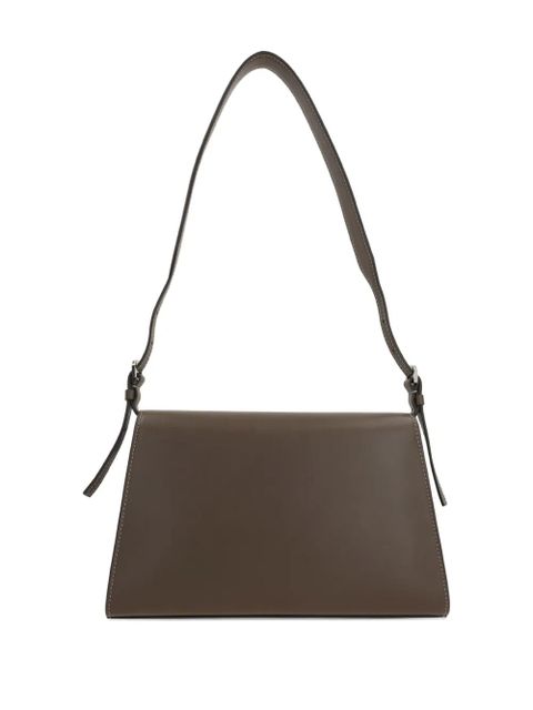 Savette turn-lock flap shoulder bag - Brown