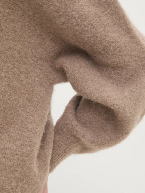 Answear.LAB sweter wełniany damski kolor beżowy